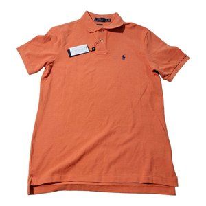 Polo Ralph Lauren Rugby Shirt Size Small Orange Short Sleeve Cotton